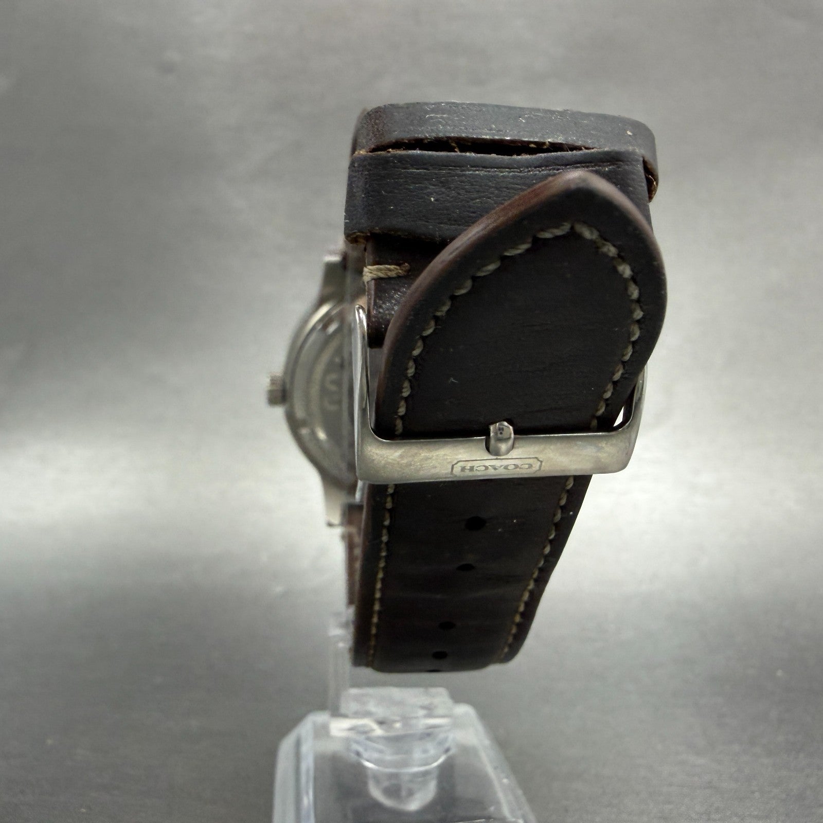 COACH Dive Watch Men 42mm Blue Dial Silver Tone CA.70.2.14.0711 Round New Batt7