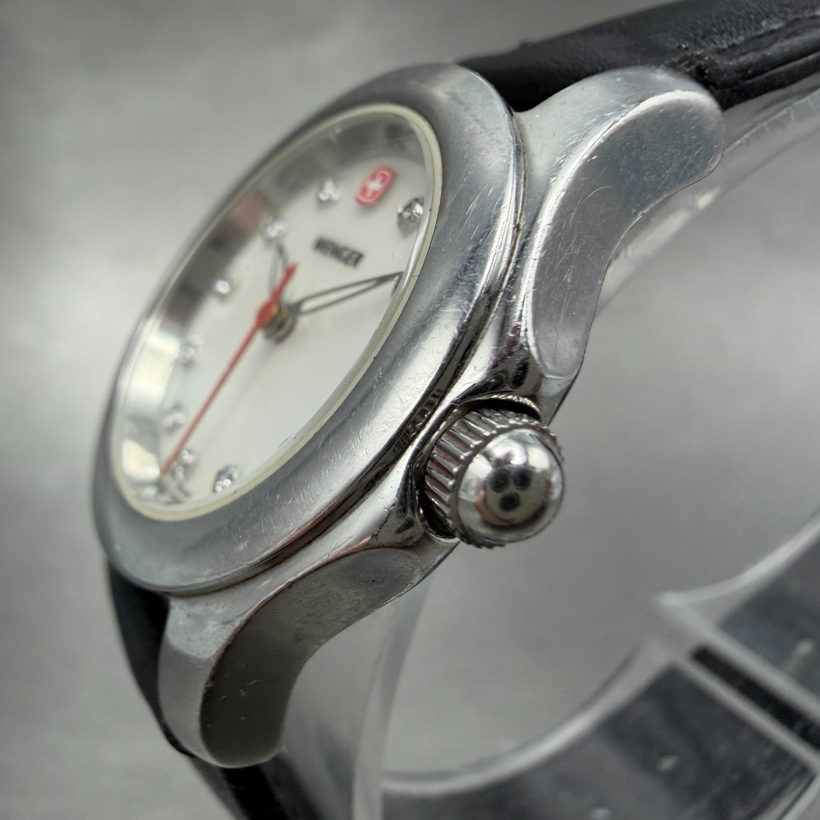 Wenger Watch Women 28mm MOP Dial Silver Tone Round 092.2030 New Battery2
