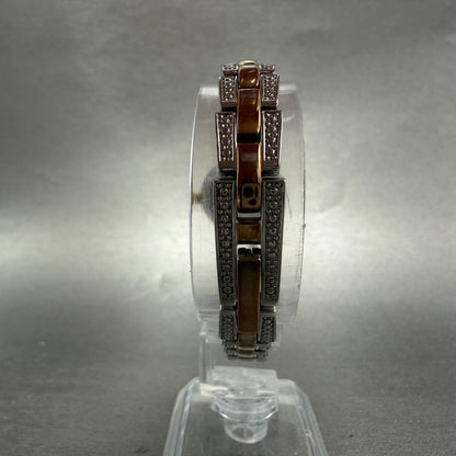 Bulova Watch Women 22mm MOP Dial Two Tone Round 98L212 New Battery Vintage7