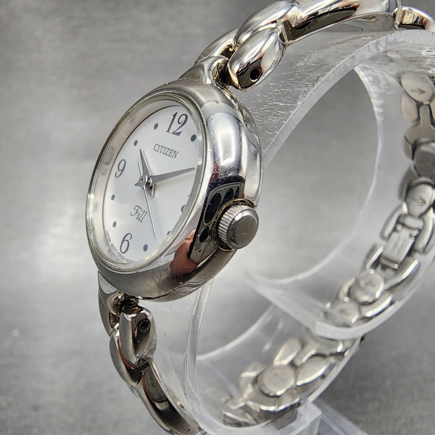 Citizen Fill Watch Women 22mm White Dial Silver Tone Round 5930-S013704 New Batt