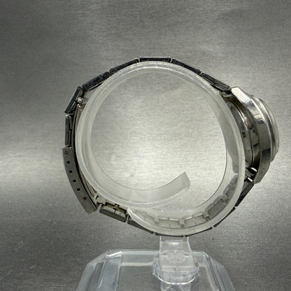 Seiko Automatic Watch Women 23mm Silver Dial Silver Tone Date Round PARTS VTG9