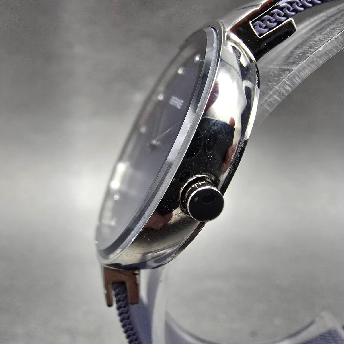 Bering Classic Watch Women 31mm Purple Dial Silver Purple Mesh Band Round Works14