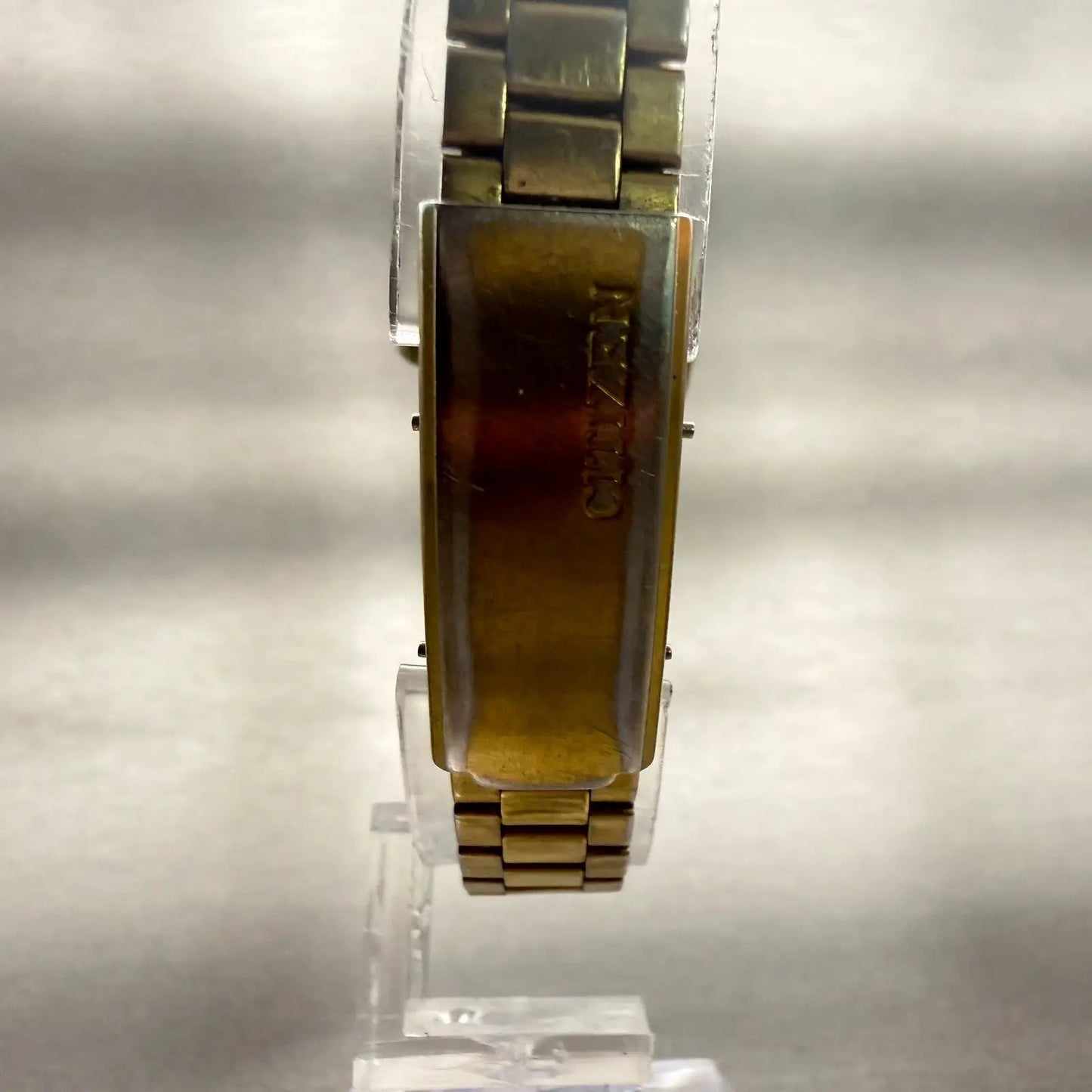 Citizen CQ Watch Women 24mm Silver Dial Gold Tone Date Round 2010-891252 New Bat7