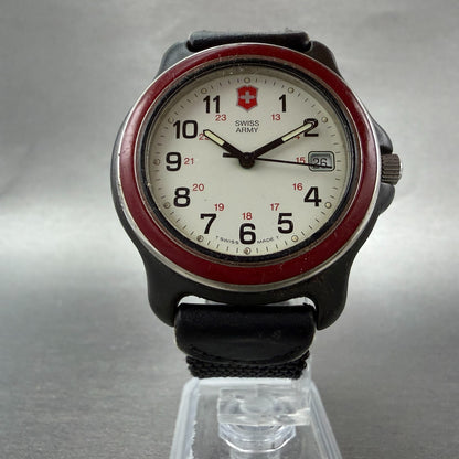 Victorinox Swiss Army Watch Men 38mm White Dial Black Tone Date Round PARTS MHt6