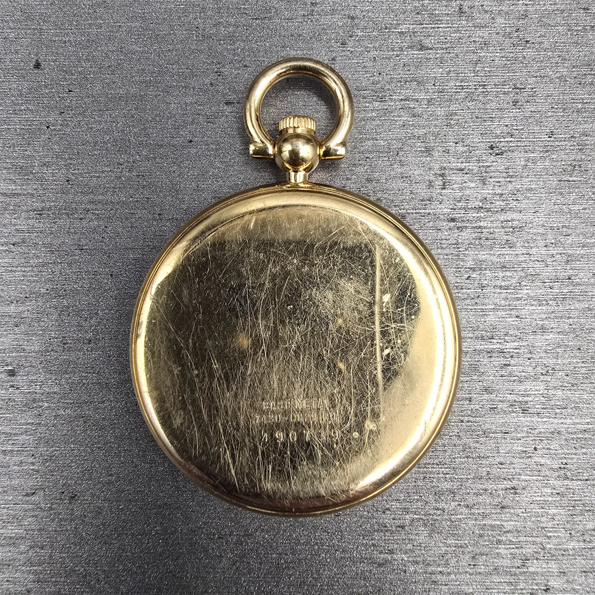 Seiko Pocket Watch Men 31mm Siena College Gold Dial Gold Tone 7430-0029 New Batt6