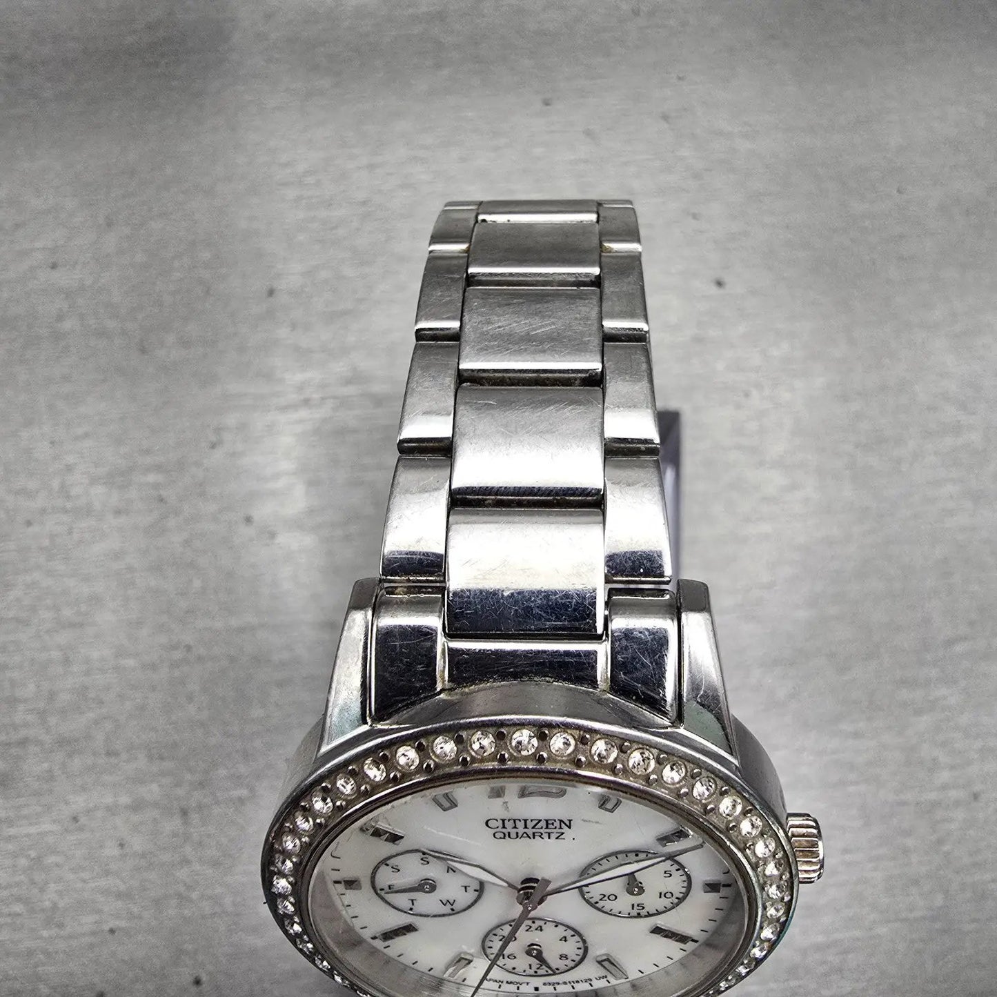 Citizen Watch Women 35mm MOP Dial Silver Tone Gemmed 6329-S081289 New Battery4