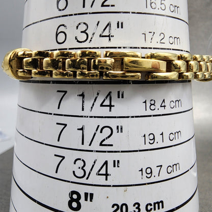 Lucien Piccard Watch Women 16mm Gold Dial Gold Tone Oval Crystals New Battery10