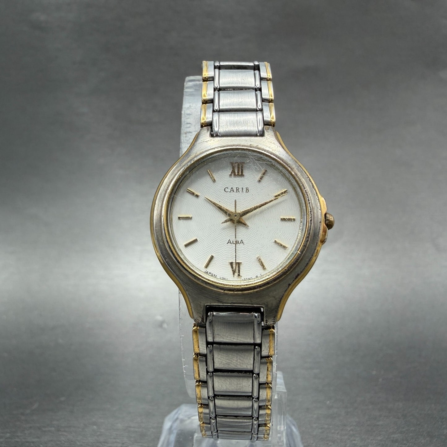 Seiko Alba Carib Watch Women 26mm White Dial Two Tone V701-2C40 New Battery8