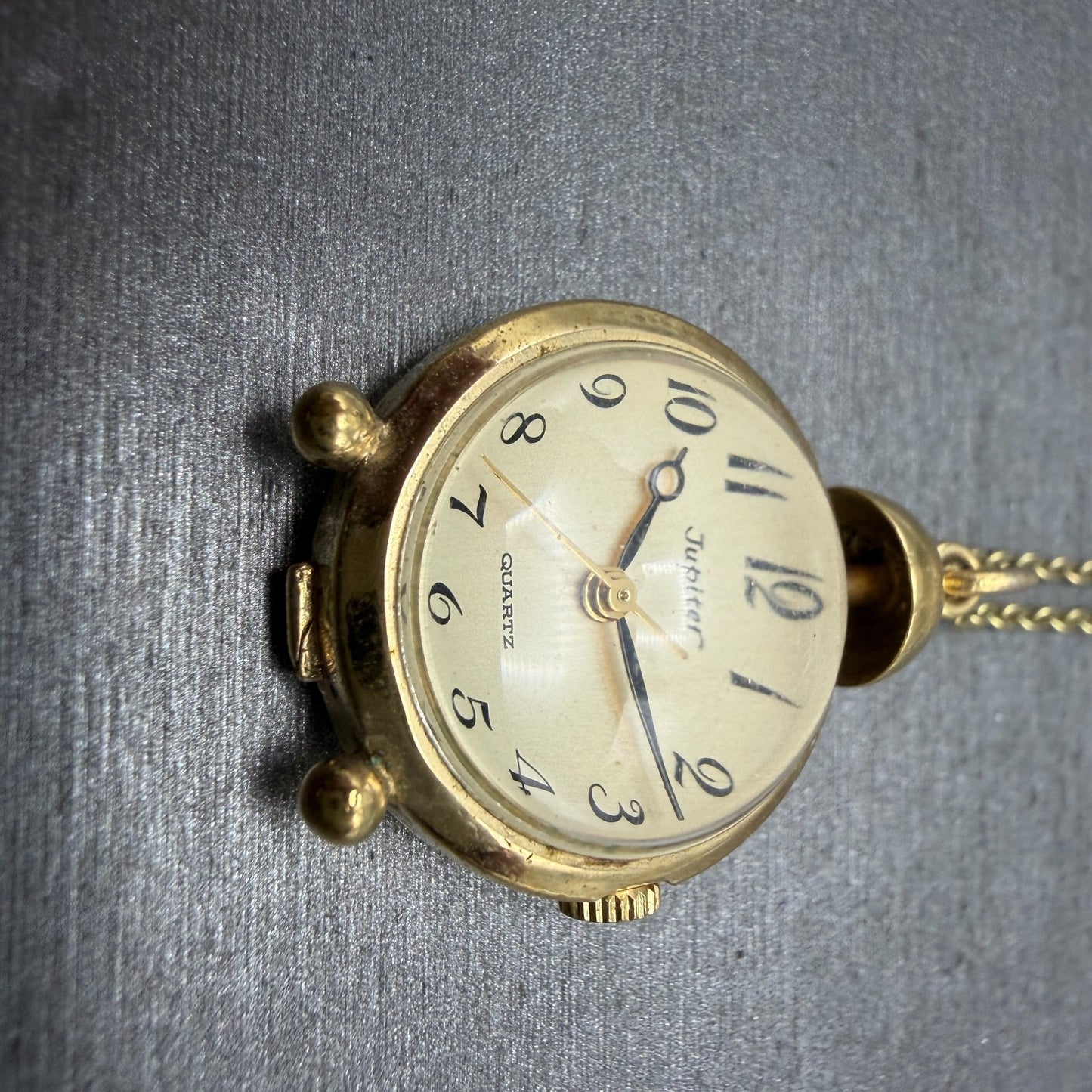 Orient Jupiter Necklace Watch Women 22mm Champagne Dial Gold Tone Round New Batt2