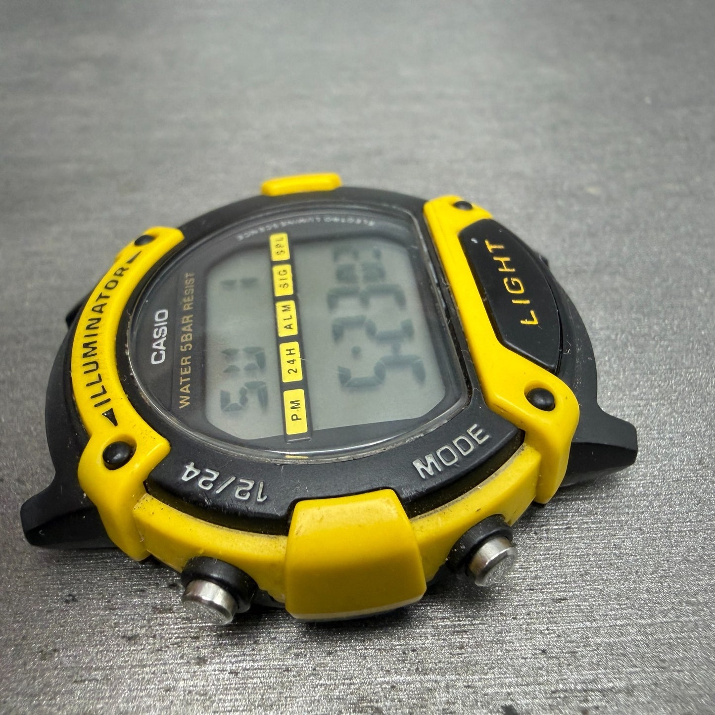 Casio Illuminator W-92H Watch Men 41mm Digital Black Yellow Alarm Chrono NewBatt3