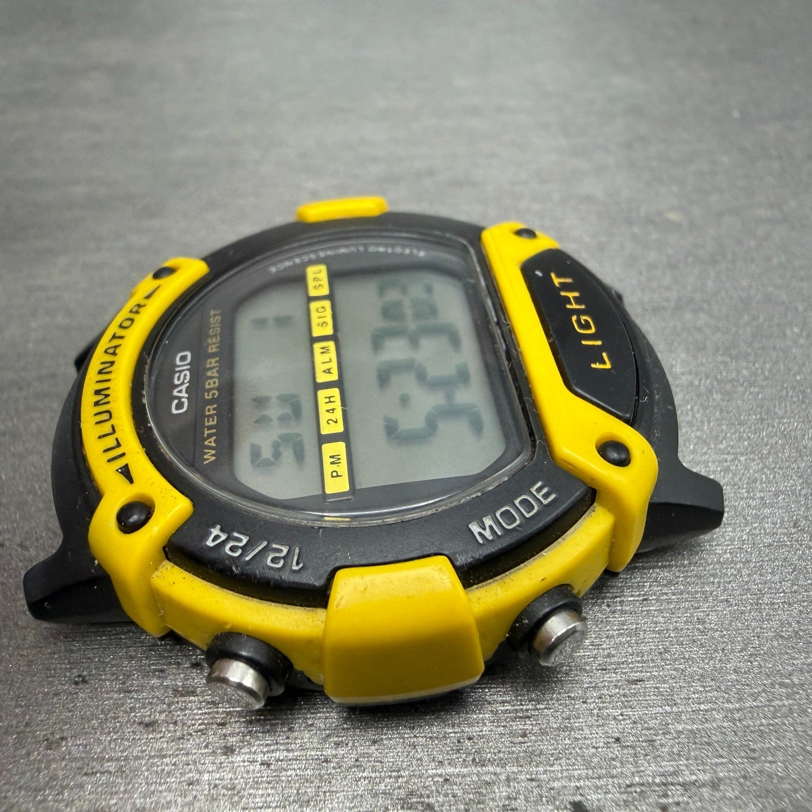 Casio Illuminator W-92H Watch Men 41mm Digital Black Yellow Alarm Chrono NewBatt3