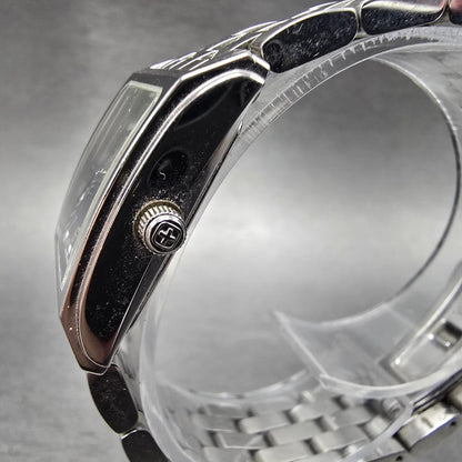 Wenger Swiss Military Tank Watch Women 20mm Black Dial Silver Tone 7511X NewBatt2