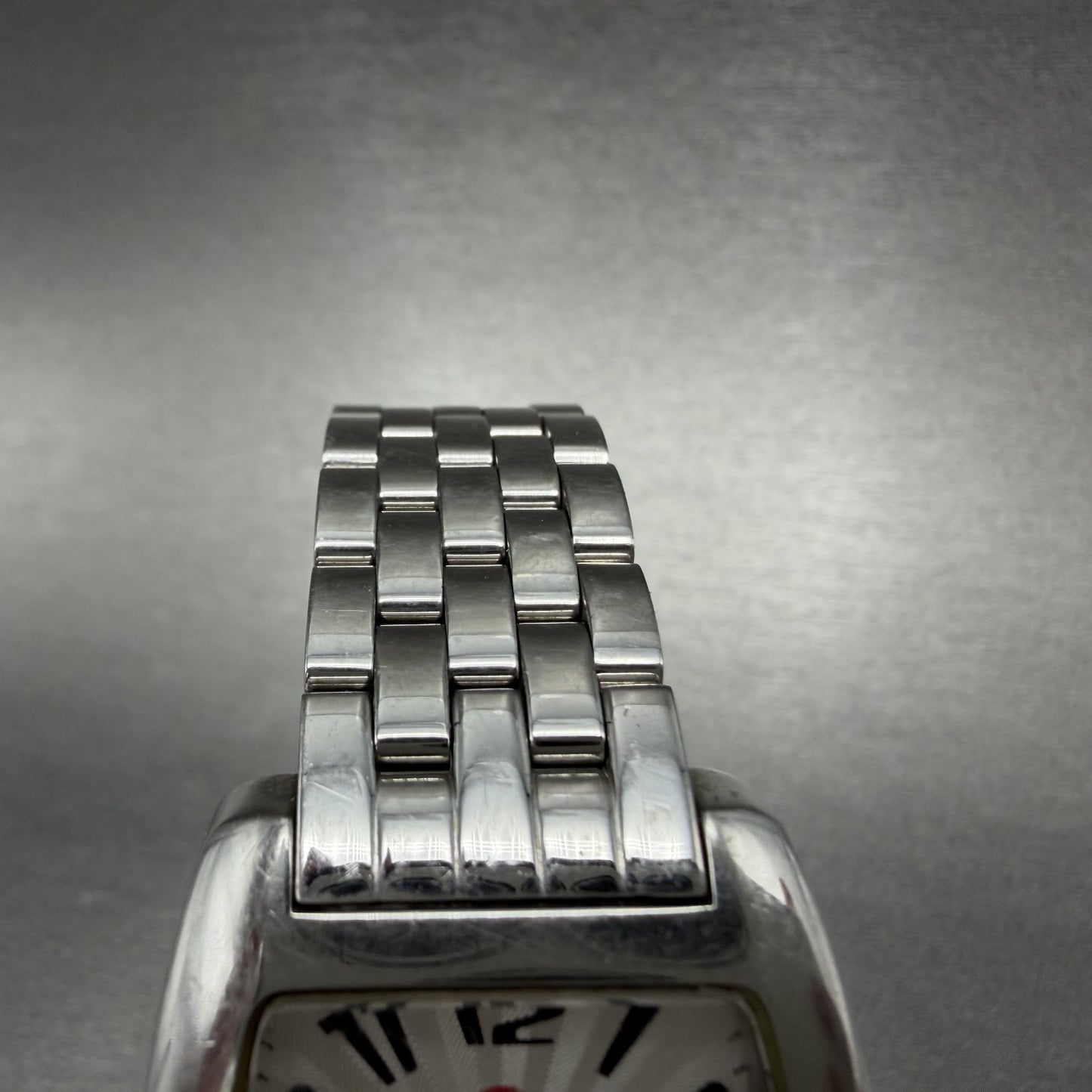 Michele Mini Urban Watch Women 29mm White Dial Silver Tone Small Seconds New Bat4