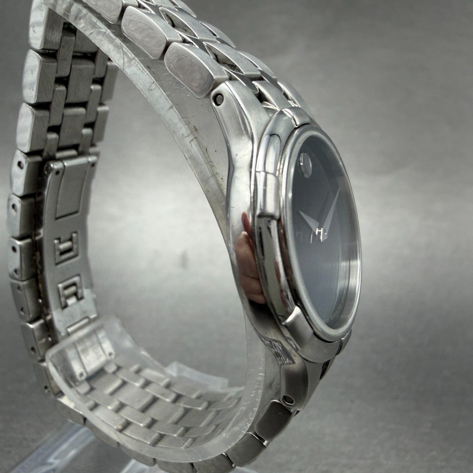 Movado Museum Watch Women 26mm Black Dial Silver Tone 02.3.14.1006 New Battery3