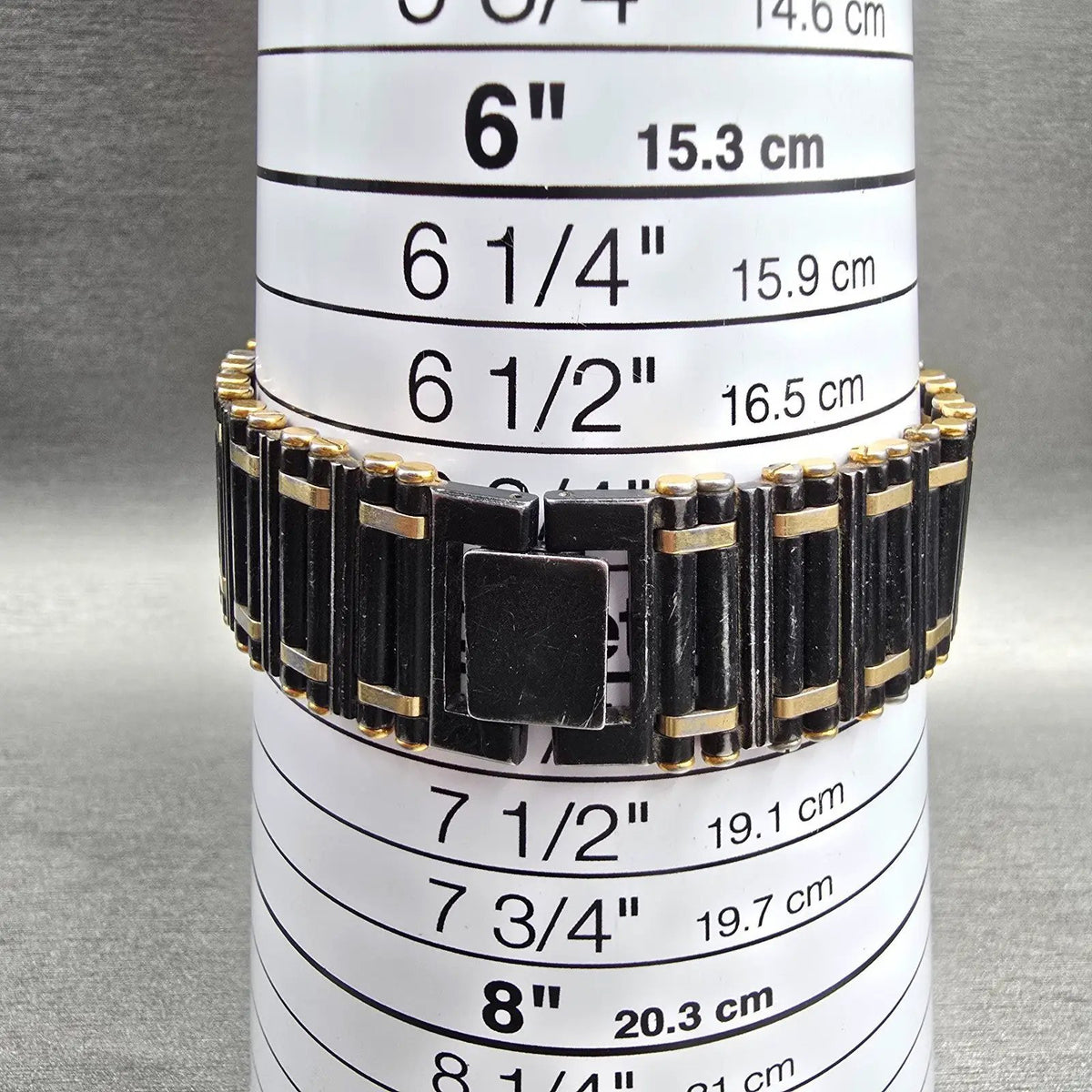 Seiko Tank Watch Men 24mm Black Dial Two Tone Rectangle 7430-5819 New Battery9
