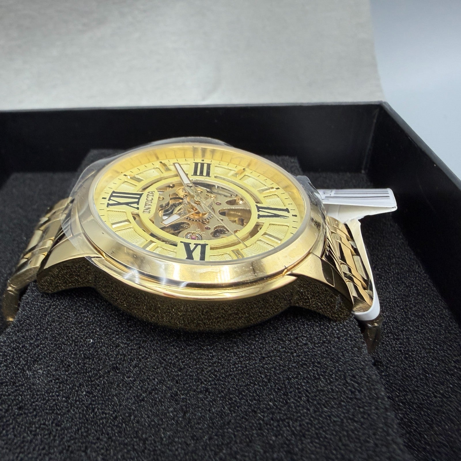 Invicta Objet D Art Watch Men 41mm Skeleton Dial Gold Tone Automatic 691293
