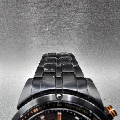 Bulova HArley Davidson Chronograph Watch Men 43mm Black Dial Black Tone New Batt4