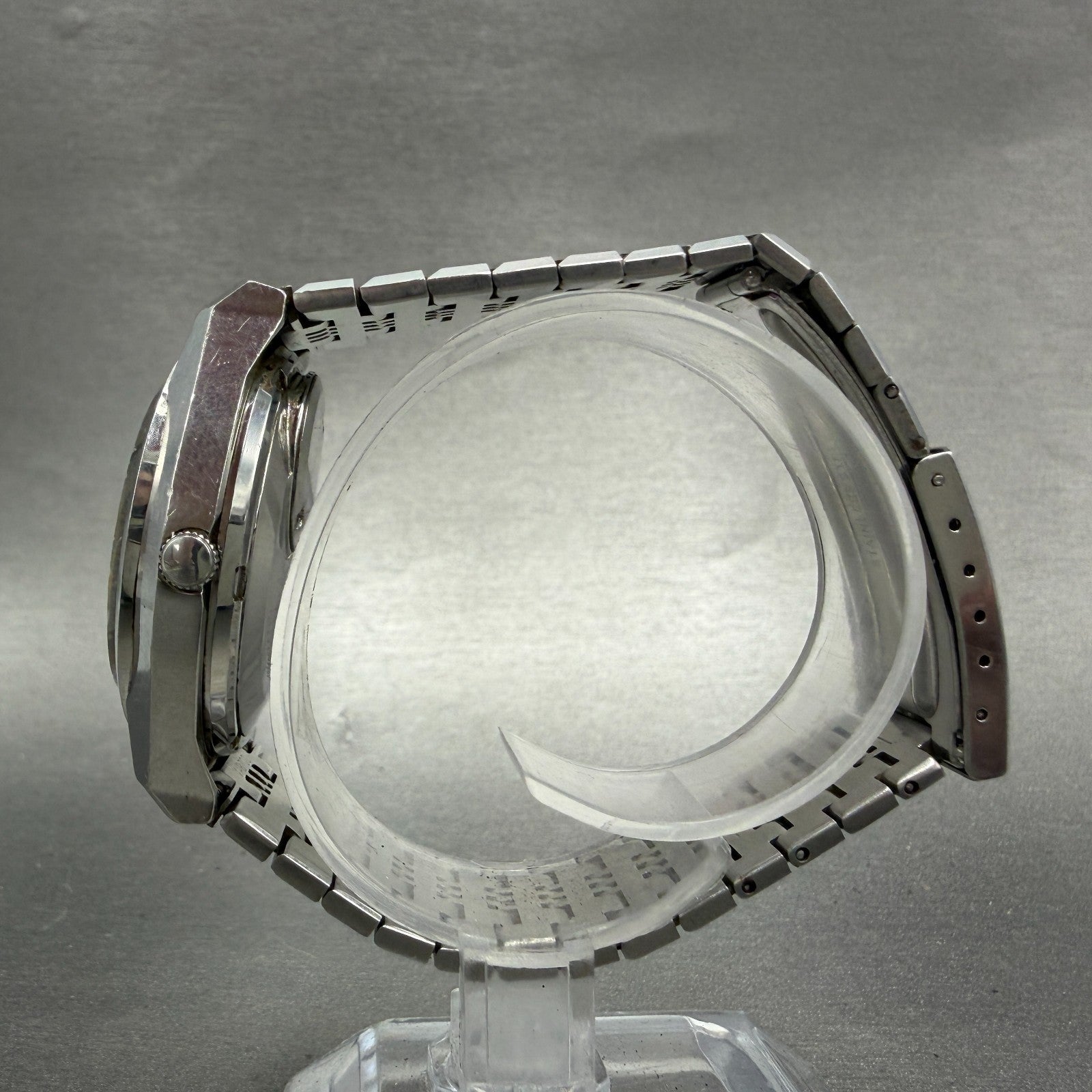 Seiko QT Watch Men 36mm Silver Dial Silver Tone Daydate 3803-7110 New Battery6