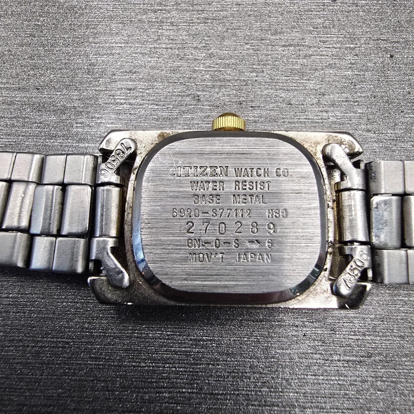 Citizen Watch Women 17mm Silver Dial Two Tone Rectangle 5920-S77112 New Battery10