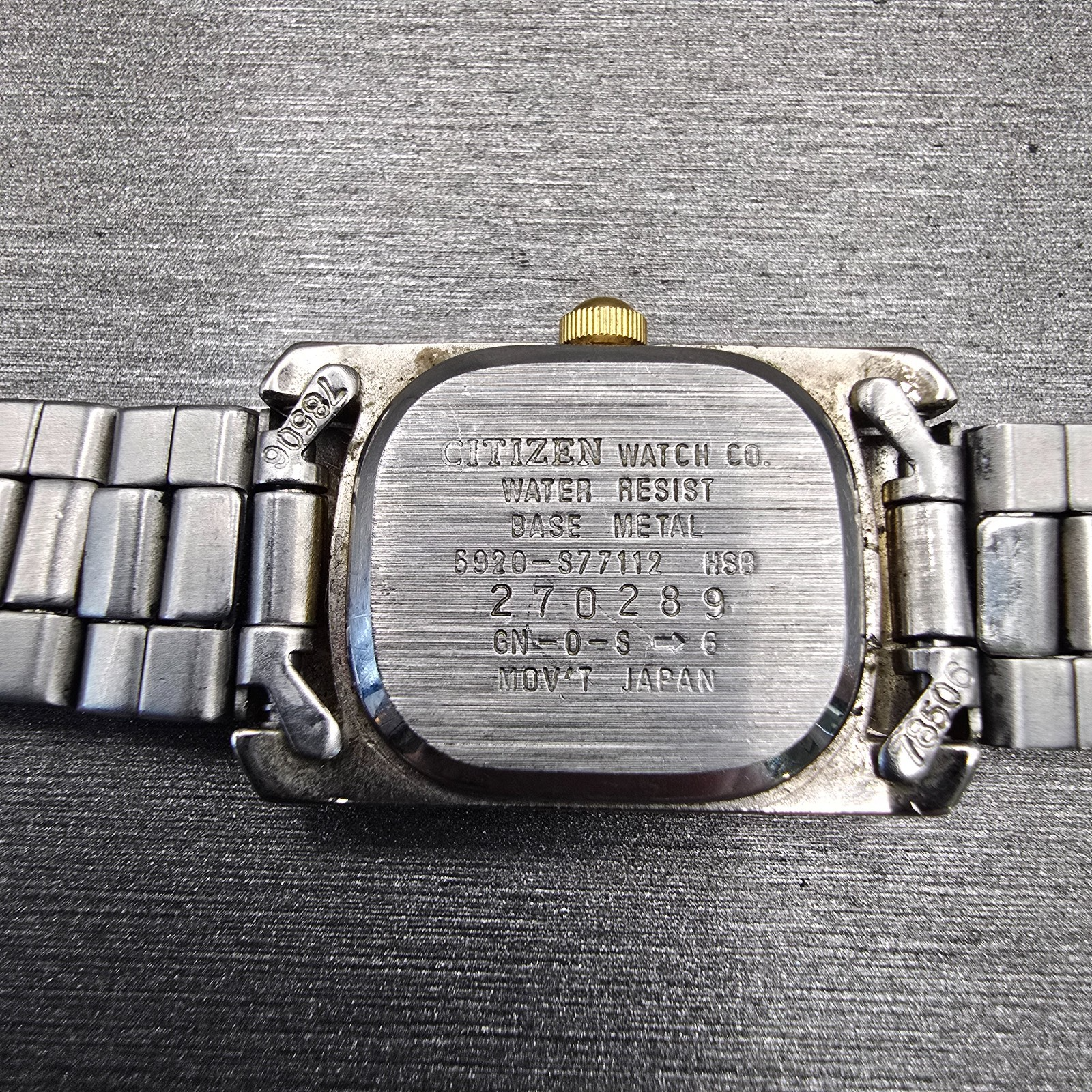 Citizen Watch Women 17mm Silver Dial Two Tone Rectangle 5920-S77112 New Battery10