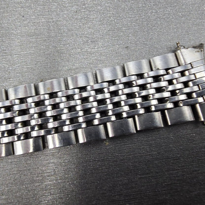 Seiko Beads Of Rice Bracelet 19mm Stainless Steel Silver Tone Tri Folding ClaspK5