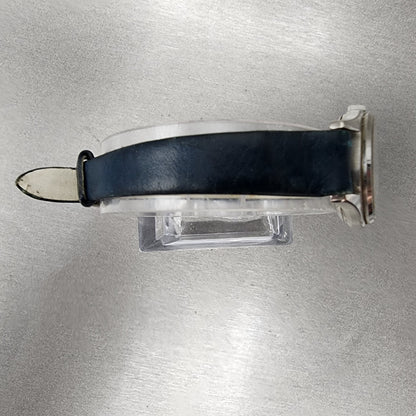 VTG Seiko Watch Women 24mm Blue Dial Silver Tone Round 43-0039 PARTS