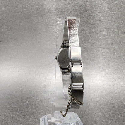 Citizen CQ Watch Women 16mm Silver Dial Silver Tone Square 3220891481  New Batt7