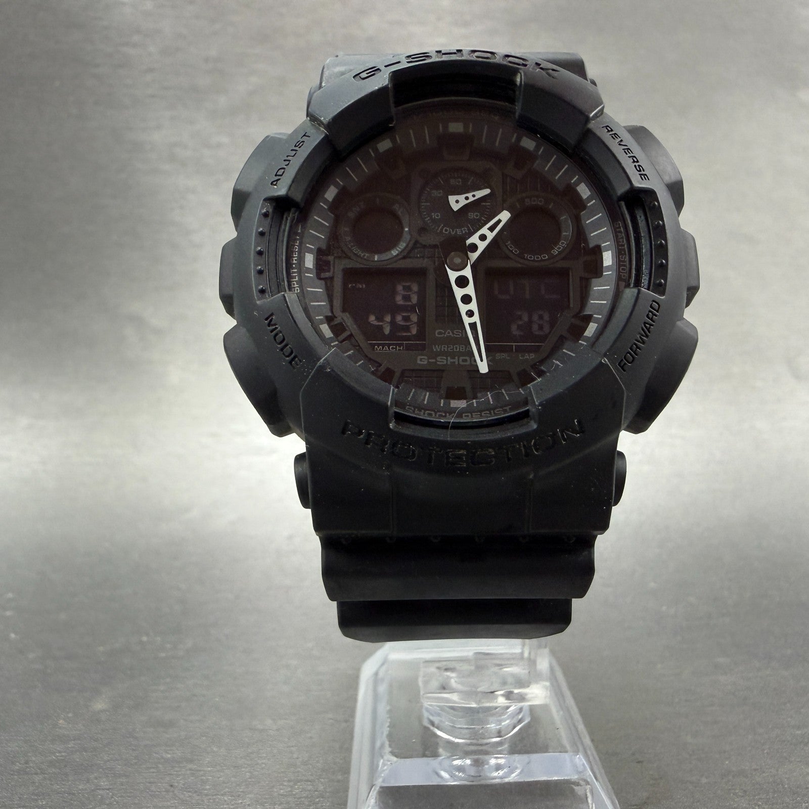 Casio G-Shock GA-100 Watch Men 51mm Black Alarm Chrono Daydate New Battery ABDF5