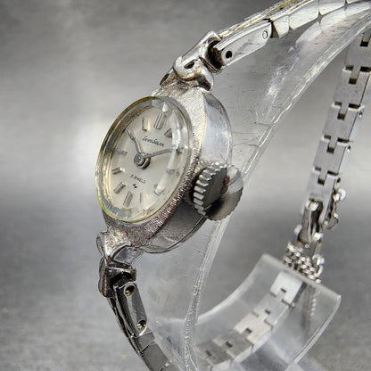 Seiko Solar Watch Women 15mm White Dial Gold Plated Manual Wind 100670 Runs2