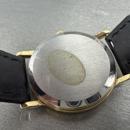 Seiko Watch Unisex 30mm Champagne Dial Gold Tone Round VTG 6530-6060 New Battery9
