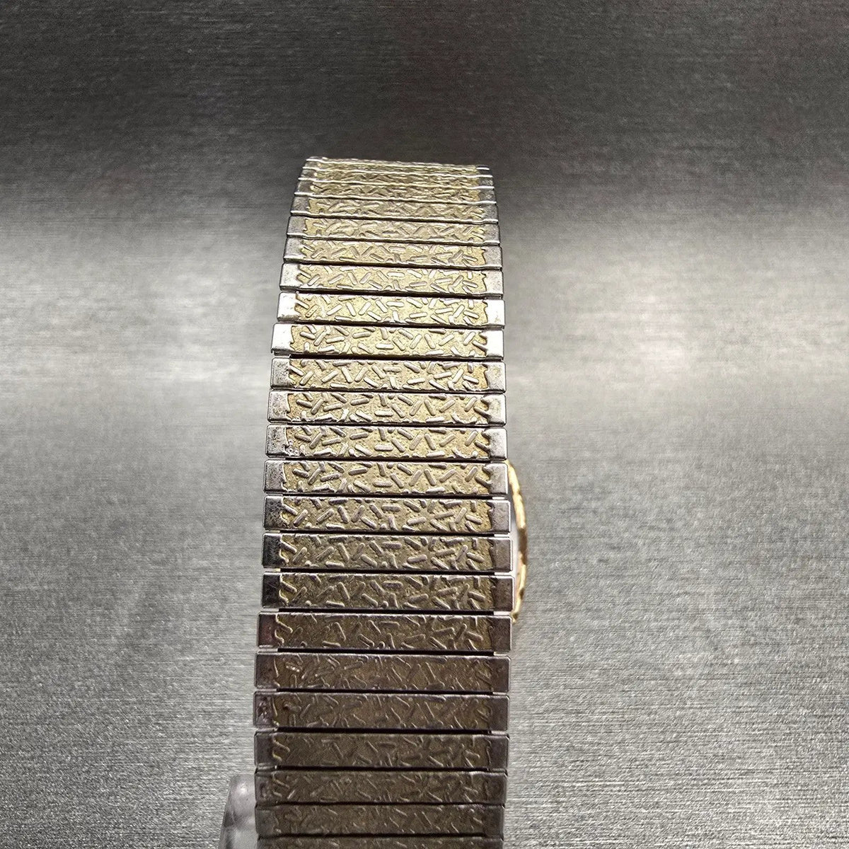 Seiko Watch Men 32mm Gold Dial Gold Tone Rectangle 9721-5030 New Battery Vintage7