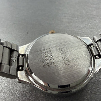 Seiko Watch Women 28mm Silver Dial Silver Tone Round Date 6N22-00D0 New Battery9
