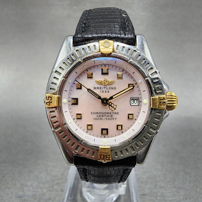 Breitling Callistino Watch Women 29mm MOP Dial Two Tone Date B72345 New Battery