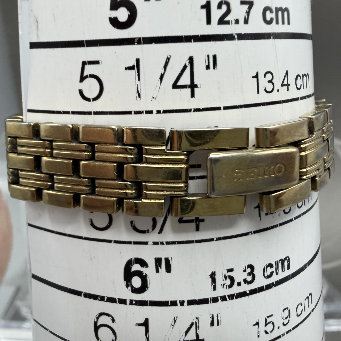 Seiko Tank Watch Women 16mm Champagne Dial Gold Tone 1N01-0FH0 New Battery HJFJY10