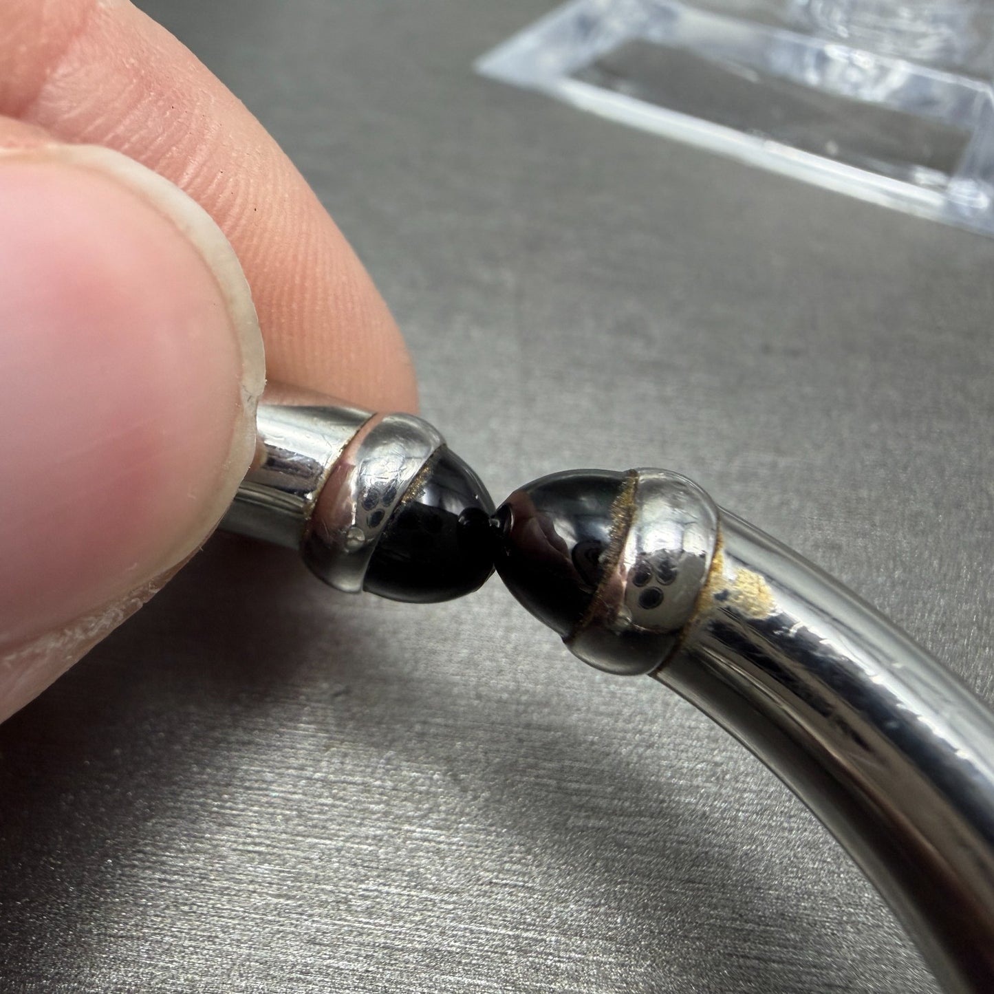 Movado Bareleto Watch Women 24mm Black Dial Stainless Steel Round Bangle NewBatH10