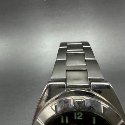 Citizen Q&Q Falcon Watch Men 34mm Blac dial Silver Tone Round New Battery4