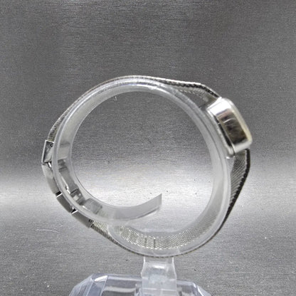 Bulova Accutron Watch Women 20mm Silver Dial SilverTone Rectangle P0 PARTS9