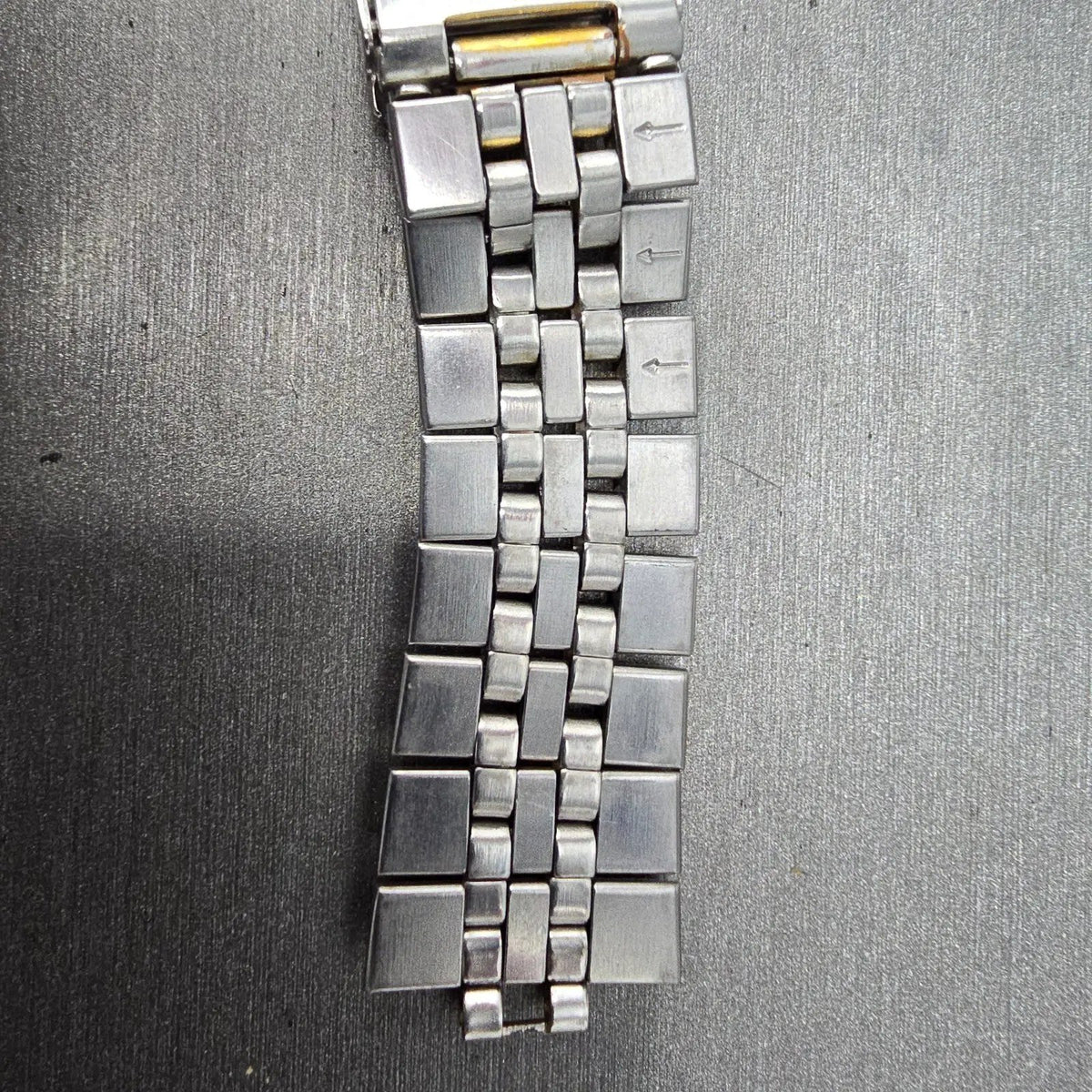 Seiko Bracelet 20mm Stainless Steel Two Tone Tri Folding Clasp VTG Japan6
