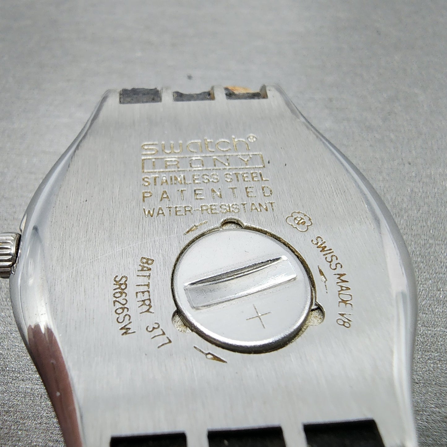 Swatch irony Watch men 38mm Black Dial Steel Daydate Round YGS737 New Battery8