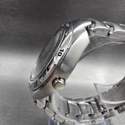 Fossil Blue Watch Men 40mm Green Dial Silver Tone Daydate Round BQ-9120 New Batt2