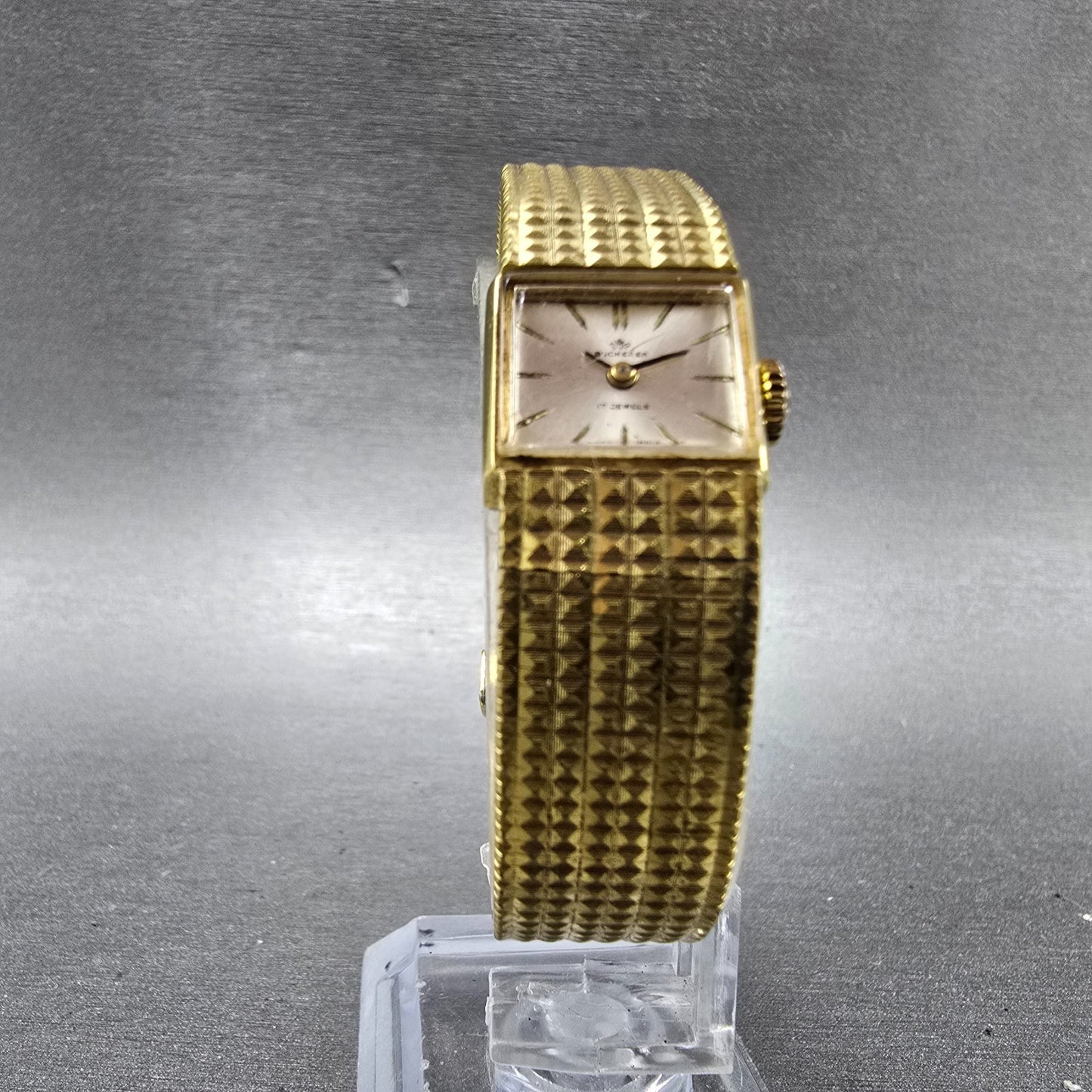 Bucherer Watch Women 16mm Silver Dial Gold Plated Manual Wind Runs Vintage5