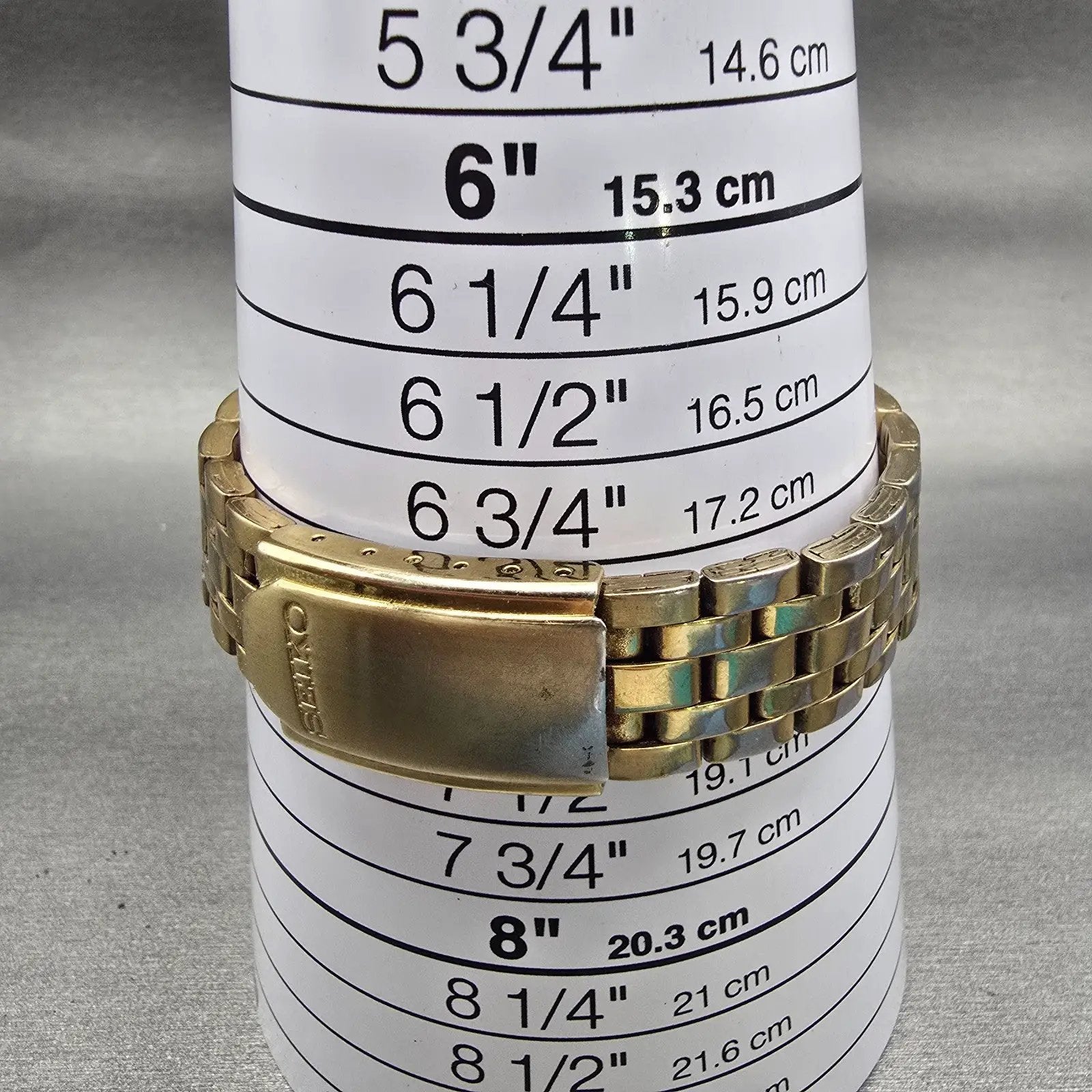 Seiko Watch Men 37mm Gold Dial Gold Tone Daydate Round 7N43-9048 New Battery VTG9