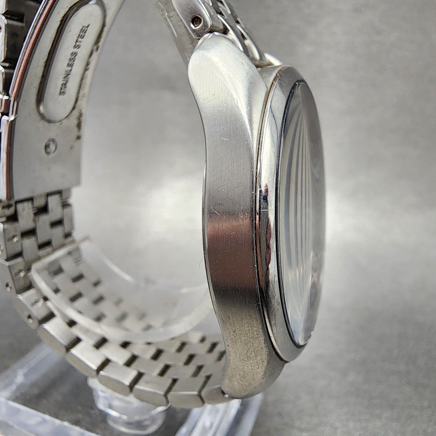 Nixon The Bullet Watch Women 38mm Blue Dial Silver Tone Date Round New Battery3