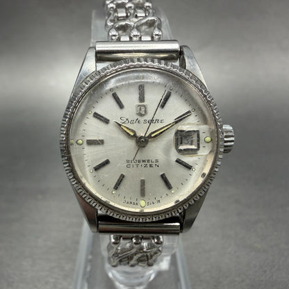 Citizen Date Seine Watch Women 25mm Silver Dial Silver Tone Date Manual Wind Run0