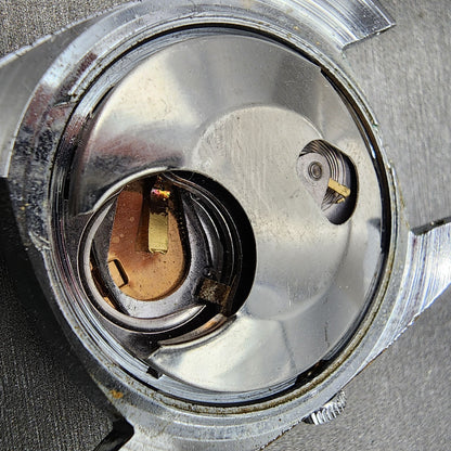 Timex Electric Watch Men 36mm Black Dial Silver Tone Round Crosshair Dial PARTS12