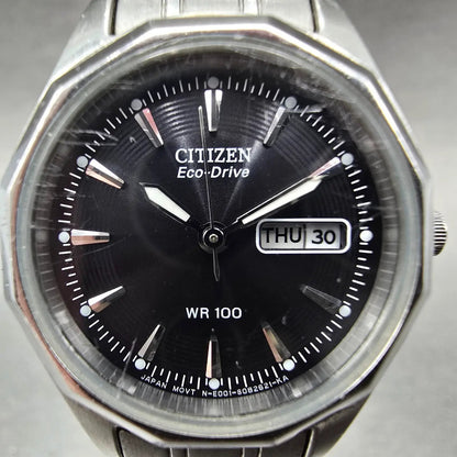 Citizen Eco-Drive Watch Women 26mm Black Dial Silver Daydate E001-S053463 JP1