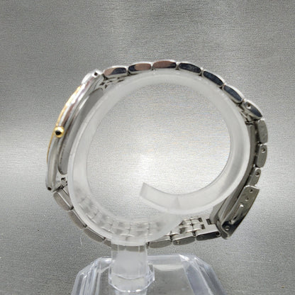 Seiko Dolce Watch Men 34mm Cream Dial Two Tone Round 8j41-6030 New Battery