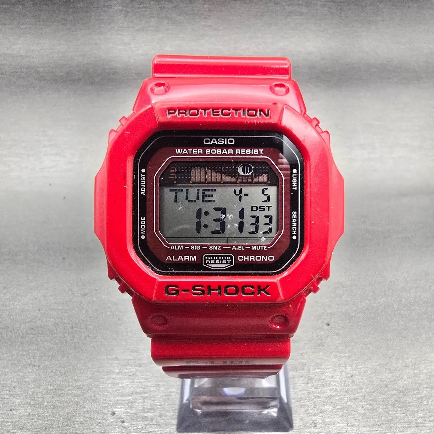 Casio G-Shock GLX-5600 Watch Men 44mm Red Alarm Chronograph G-Lide New Battery0
