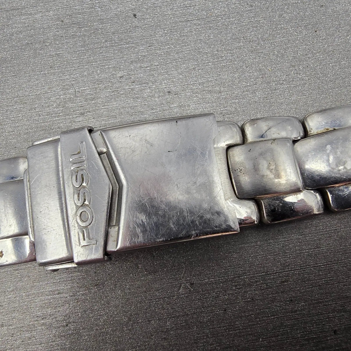 Fossil Bracelet 20mm stainless Steel Band Tri Folding Clasp4