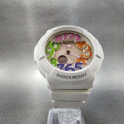 Casio BabyG BGA131 Watch Women 43mm White Tone Analog Digital New Battery5